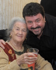 John and Mamma Capone. Hey, mom, easy on those cosmos!